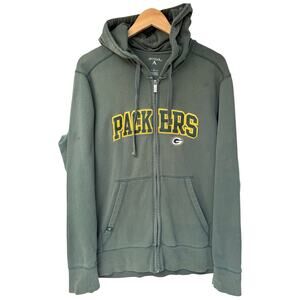Antigua Green Bay Packers Full Zip Hoodie Mens Large Green NFL Football